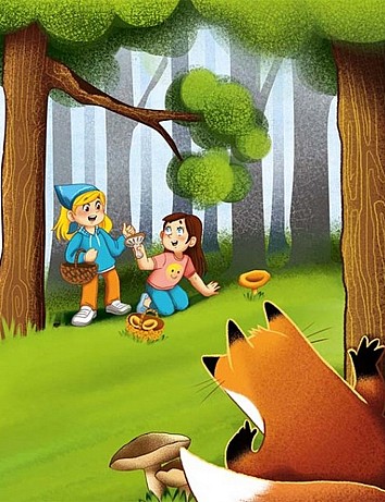 Reading with stickers. Funny stories