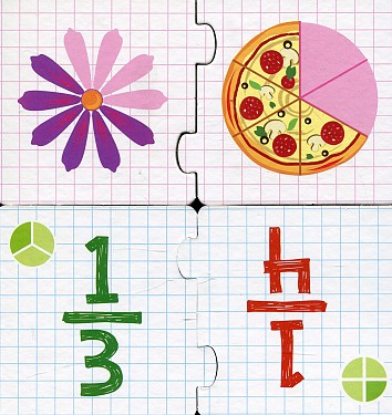 Half-puzzles. Learning fractions